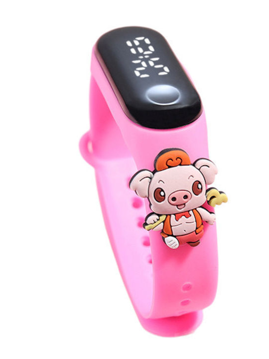 Kinder-Digitaluhr mit Kautschuk/Plastikarmband Rosa