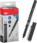 Madrid Papel Πλαστικο Pen Ballpoint 0.5mm with Black Ink 12pcs