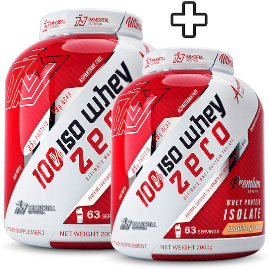 Immortal Nutrition 100% Iso Whey Zero 100% Whey Protein Whey Protein with Cookies & Cream Flavor 2x2kg