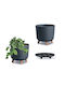 Prosperplast Gracia Tubus Γλάστρα Πλαστική Anthracite 29.8x29.8x28.5εκ.