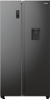 Gorenje Ψυγείο Ντουλάπα NoFrost Υ178.6xΠ91.5xΒ67εκ. Μαύρο