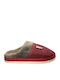Winter Women's Slippers with Fur Burgundy