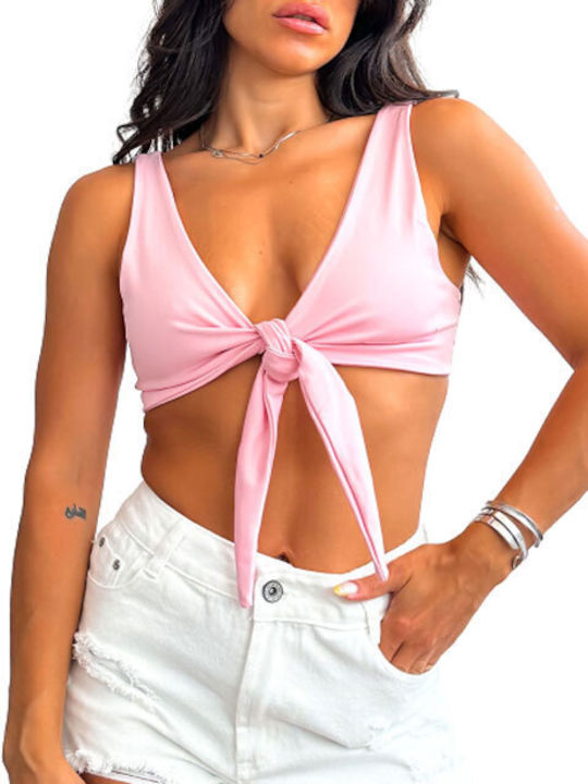 Chica Women's Summer Blouse Sleeveless Pink
