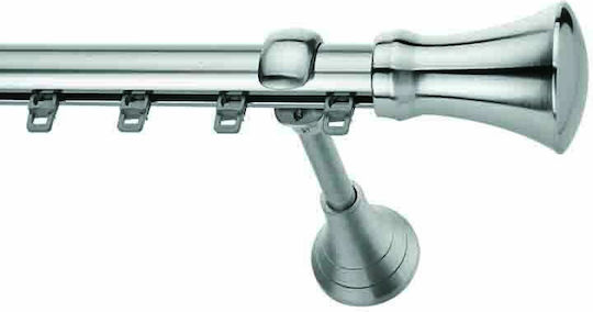 Enis by Domus Lesbos Sens unic Șină Metalic în Culoare Argintiu 360εκ. P39-9283-1-1-6