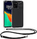 KWmobile Back Cover Silicone with Strap Transparent / Black (Realme Narzo 50A Prime)