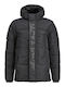Kids' Quilted Jacket Short with Hood Black