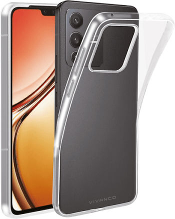 Vivanco Super Slim Umschlag Rückseite Silikon Transparent (Vivo V23 5G)