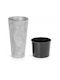 Prosperplast Tubus Slim Beton Effect DTUSE Γλάστρα Τσιμεντένια Γκρι 25x25x47.6εκ.