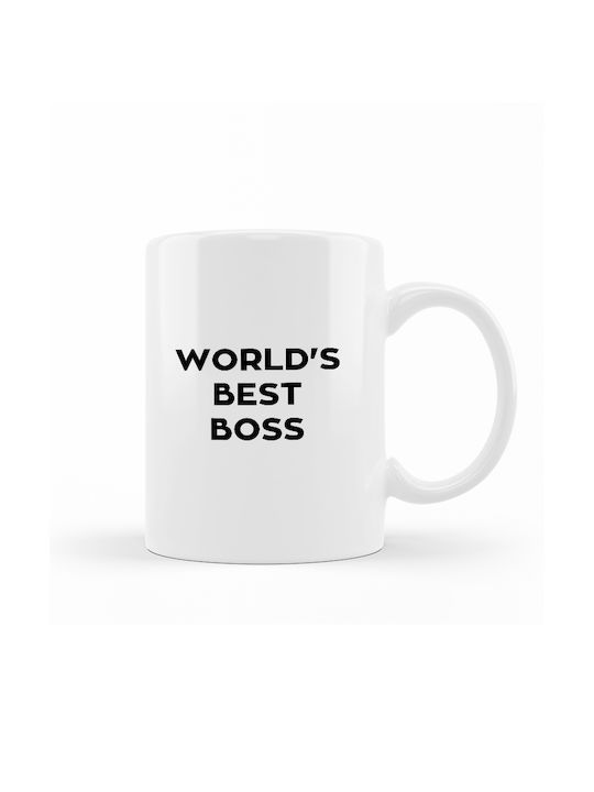 World S Best Boss Κούπα Κεραμική Λευκή 330ml