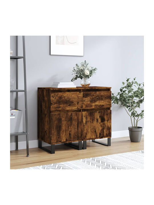 Sideboard Wood & Metal Smoky Oak 40x35x70cm