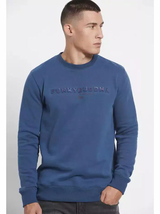 Funky Buddha Men's Sweatshirt with Hood Ocean Blue