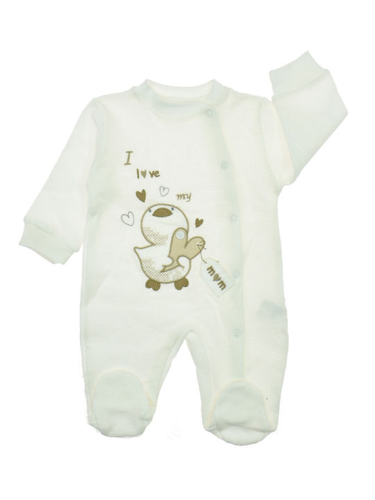 Babybal Baby Bodysuit Set Long-Sleeved Ecru