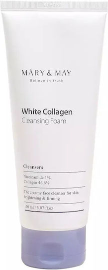 Mary & May White Collagen Schaumstoff Reinigung Gesicht 150ml