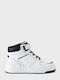 Παιδικά Sneakers High με Σκρατς Λευκά