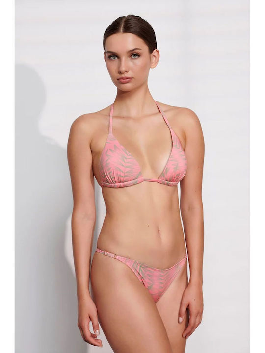 Bilitis Set Bikini Triunghi cu Umplutură Roz
