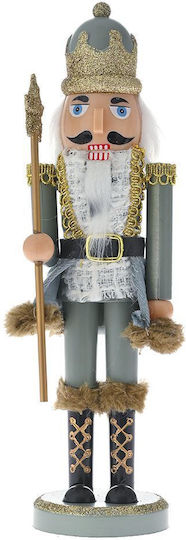 Iliadis Nutcracker de Crăciun Albastru Petrol din Plastic Înălțime 28cm.