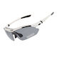 Rockbros Cycling Glasses with White Frame & Photochromic Lenses