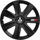 Versaco Auto Radkappen Set Gtx mit Marke Mitsubishi 4Stück 13" Schwarz/Schwarz