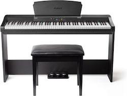 Alesis Electric Etapa Pian Prestige cu 88 taste Ponderat Difuzoare încorporate și Conectare cu căști Negru