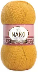 Nako Angora Luks Gelbes Strickgarn