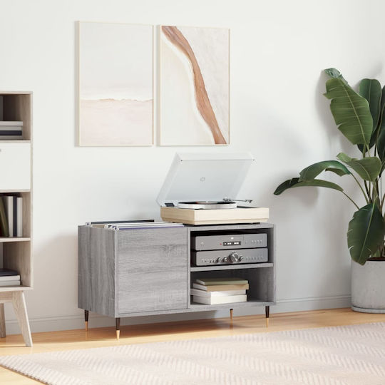 vidaXL Мебел за Hi-Fi Сив 38x85x48см