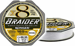 Konger Braider X8 Invisible Fishing Filament 150m / 0.25mm / 30.1kg
