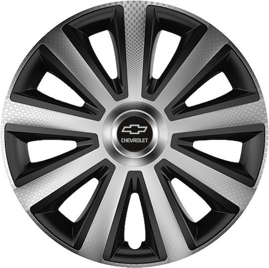 Versaco Set Capace De Roți Auto Aviator Compatibilitate Chevrolet 4 Bucăți 14 Argintii