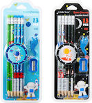 Space Journey Pencil Erasers Μολύβι HB με Ξύστρα και Γόμα