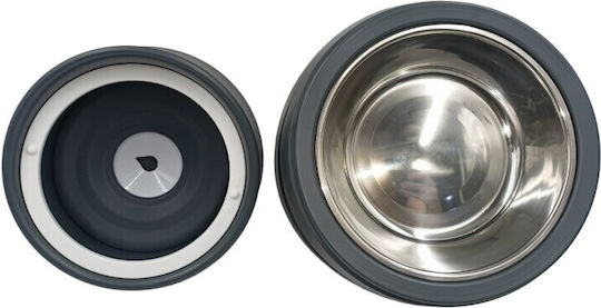 Plastic Food and Water Bowl for Dog 20cm in Gray Color YB-02077