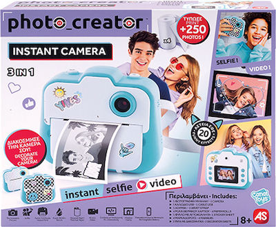 AS Photo Creator Instant Kompakte Kamera 12MP mit Bildschirmgröße 2.4" Weiß