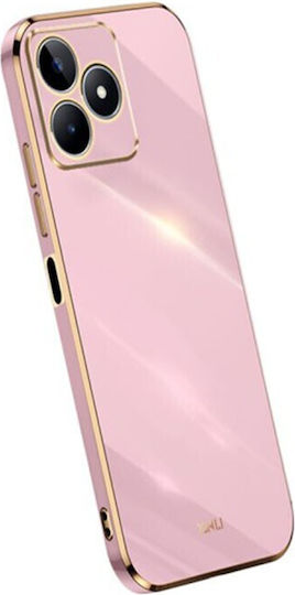 Straight Back Cover Silicon Burgundy (Realme C53)