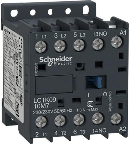 Schneider Electric Tesys K Индустриално Реле Захранване 3 Контакти 24V LC1K0910B5
