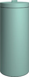 Pam & Co Καλάθι Απλύτων Μεταλλικό 30lt με Καπάκι 25x25x60cm Τιρκουάζ