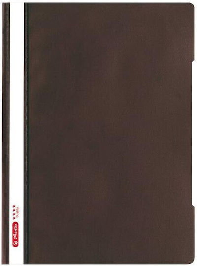 Herlitz Ντοσιέ с Ластик за Хартия A4 Кафяв 1бр