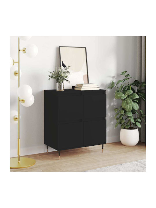 Wooden & Metallic Buffet Black L60xW35xH70cm