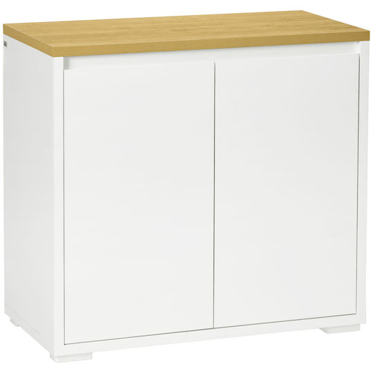 HomCom Ντουλάπι Μπάνιου 80x37x75cm Λευκό