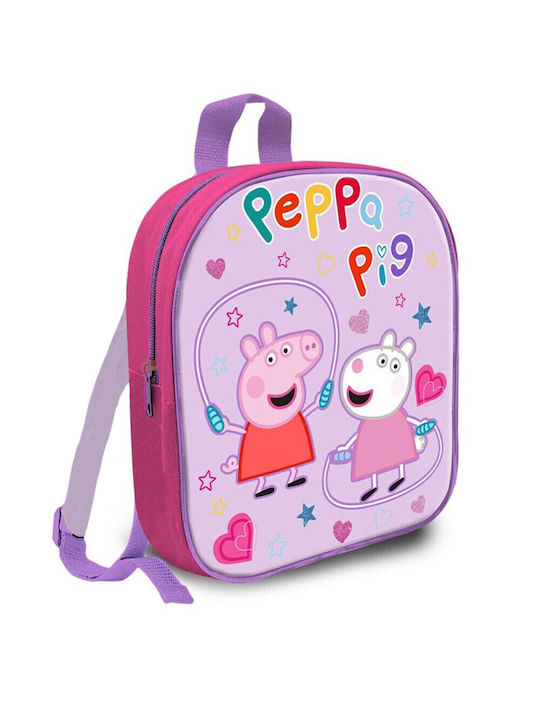 Peppa Pig Σχολική Τσάντα Πλάτης Νηπιαγωγείου Ροζ