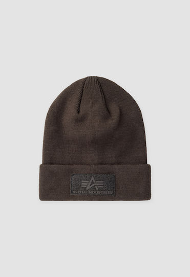 Knitted Beanie Cap Brown