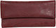 Djo Leather Tobacco Pouch With Magnetic Clasp Burgundy