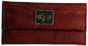 Djo Leather Tobacco Pouch With Magnetic Clasp Burgundy