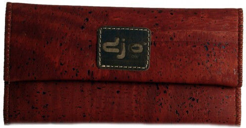 Djo Leather Tobacco Pouch With Magnetic Clasp Burgundy