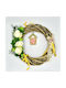 Kallisti Glass Handmade Brown Wreath Made of Wood