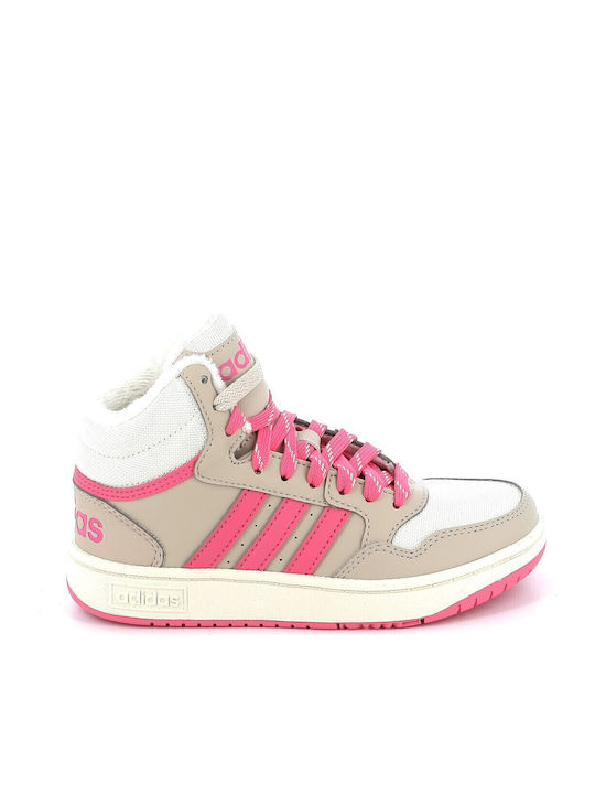 adidas Hoops Kids Sneakers High Wonder Beige Pink Fusion Off