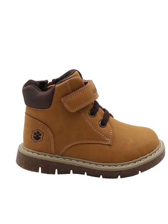 Gohan Kids Boots with Velcro Tabac Brown