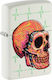 Zippo Cyber Skull Windproof Flame Lighter in White Color