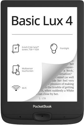 Pocketbook Basic Lux 4 with Touchscreen 6" (8GB) Black