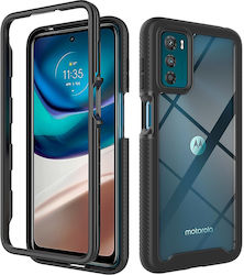 Techsuit Acoperire completă 360 set cu geam Negru (Motorola Moto G42)