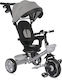 Lorelli Kids Tricycle Foldable With Sunshade, Storage Basket & Push Handle Gray