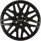 Versaco Auto Radkappen Set Dakar Nc mit Marke Sitz 4Stück 16" Schwarz/Schwarz
