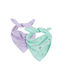 2 Purple Green Stamped Bear Miche Cag2601450-00 Kids' Scarves